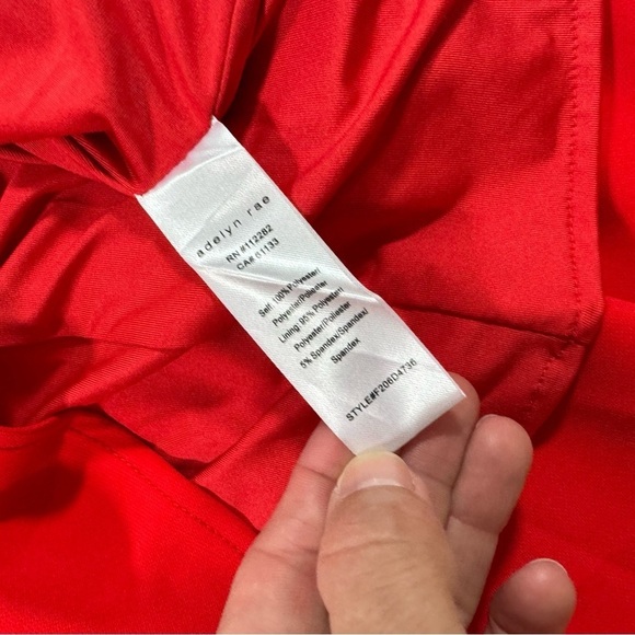 Adelyn Rae Red Mini Dress Ruffe Hem Party - Picture 3 of 7